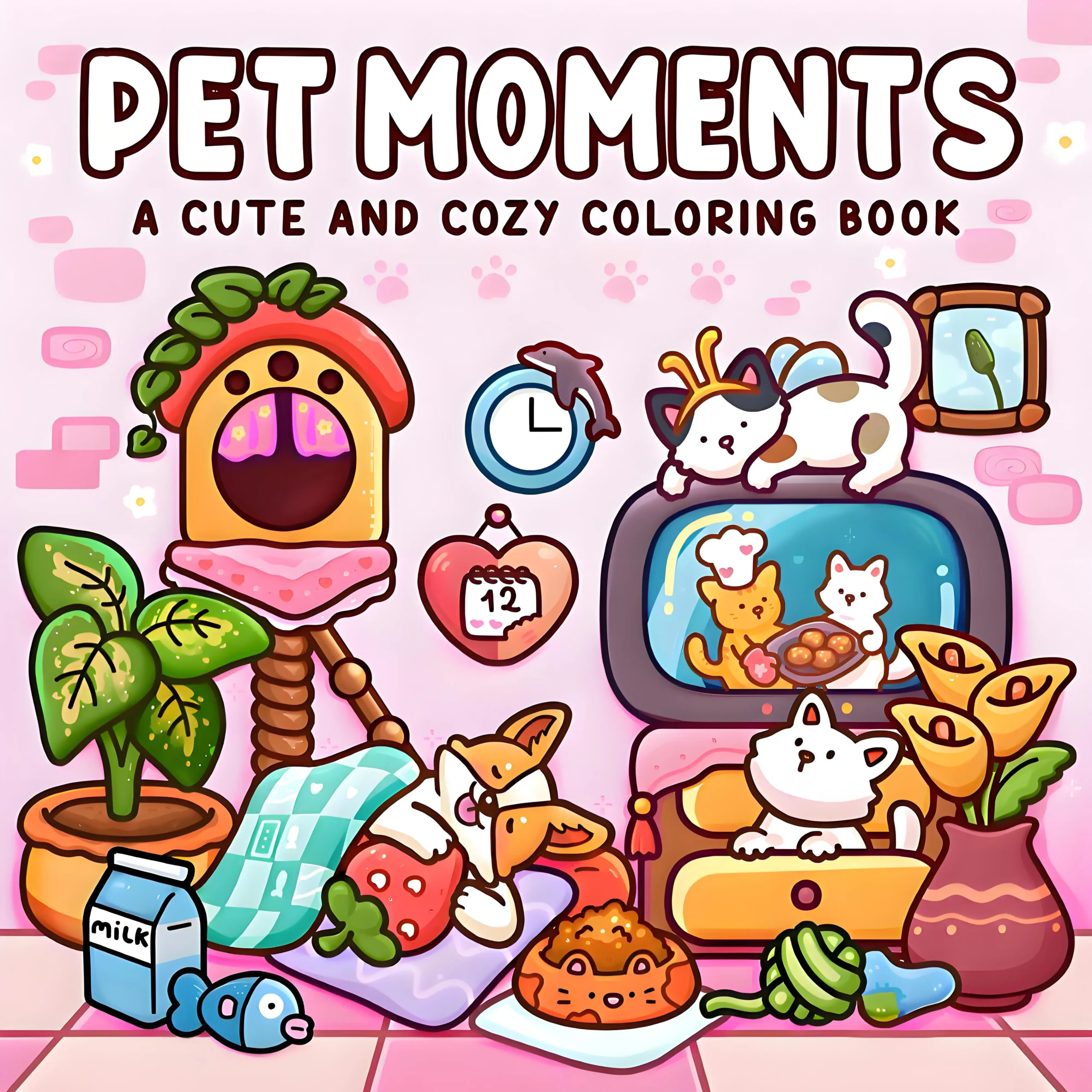 Kolorowanka Pet Moments – relaksująca książka z kotami redukująca stres