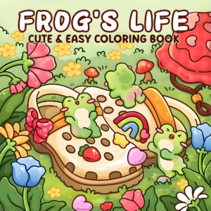 Kolorowanka z żabkami Mini Frog Life, 24 strony