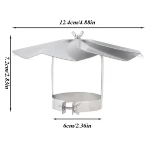 Komin do pieca turystycznego ze stali nierdzewnej 60mm rainhat
