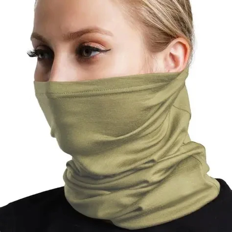 Komin z wełny merino 100% — lekki szalik narciarski unisex 150GSM Złoto