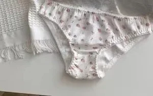 Komplet bielizny kawaii Sweet Lolita – bralet i majtki z owocowym wzorem Brązowy