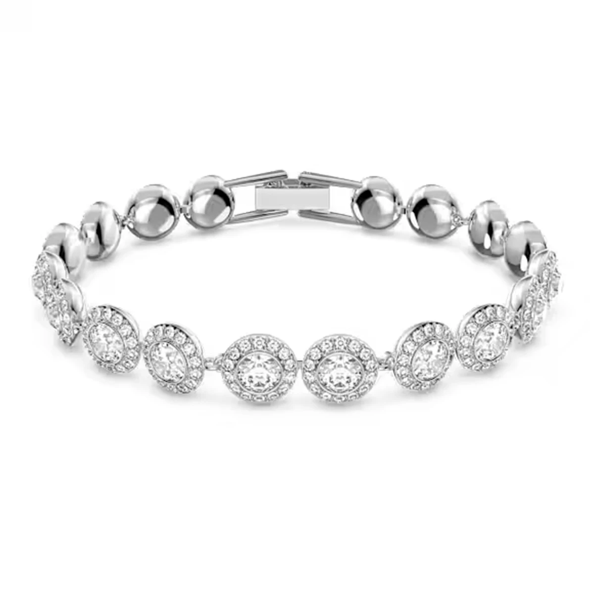 Komplet biżuterii ze srebra próby 925 - kolczyki, bransoletka, naszyjnik 2bracelet