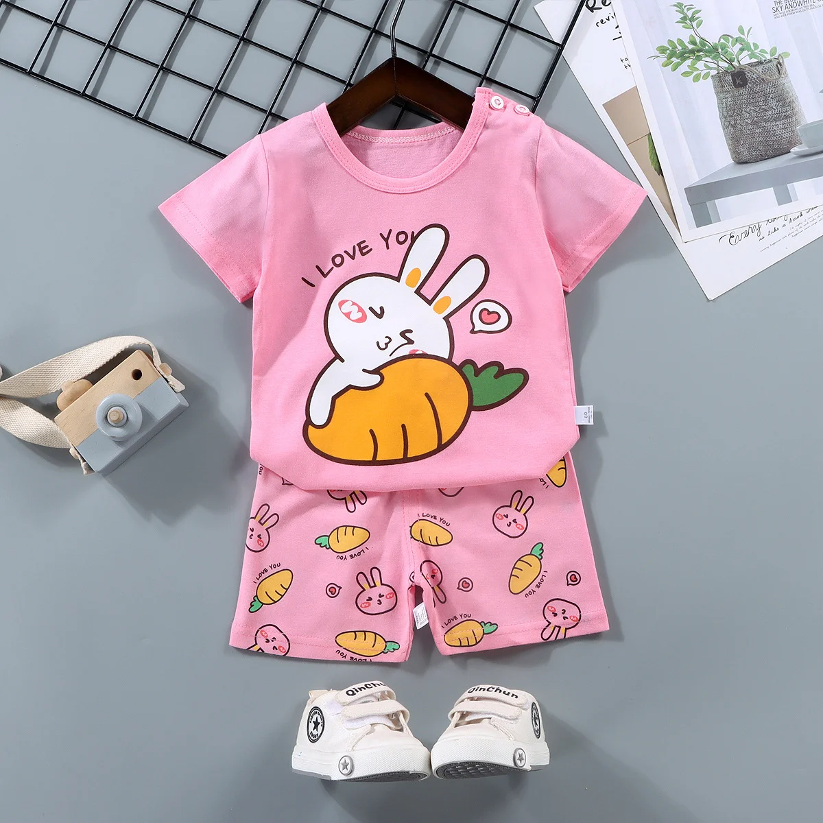 Komplet dziecięcy bawełniany t-shirt i spodenki, letni zestaw dla malucha Zielony