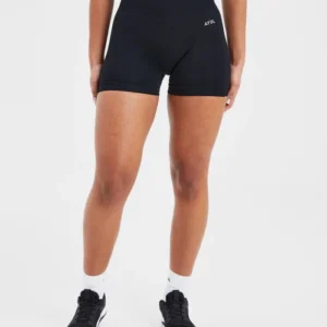 Komplet do jogi: top halterneck i szorty scrunch Czarny