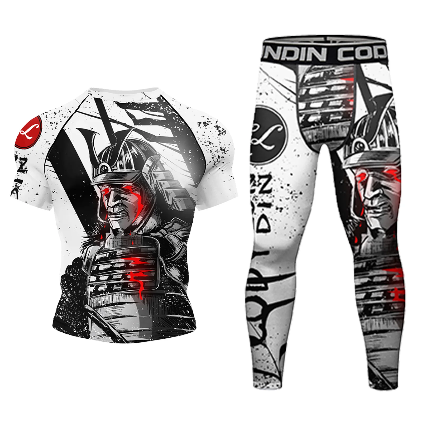 Komplet do BJJ i grapplingu Cody Lundin - rashguard z długim rękawem i legginsy kompresyjne Sc011