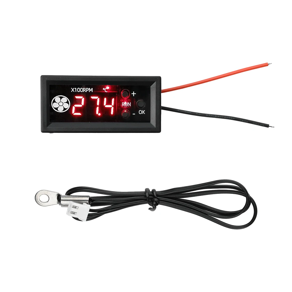 Kontroler wentylatorow PWM 12V z wyswietlaczem i czujnikiem Annular probe