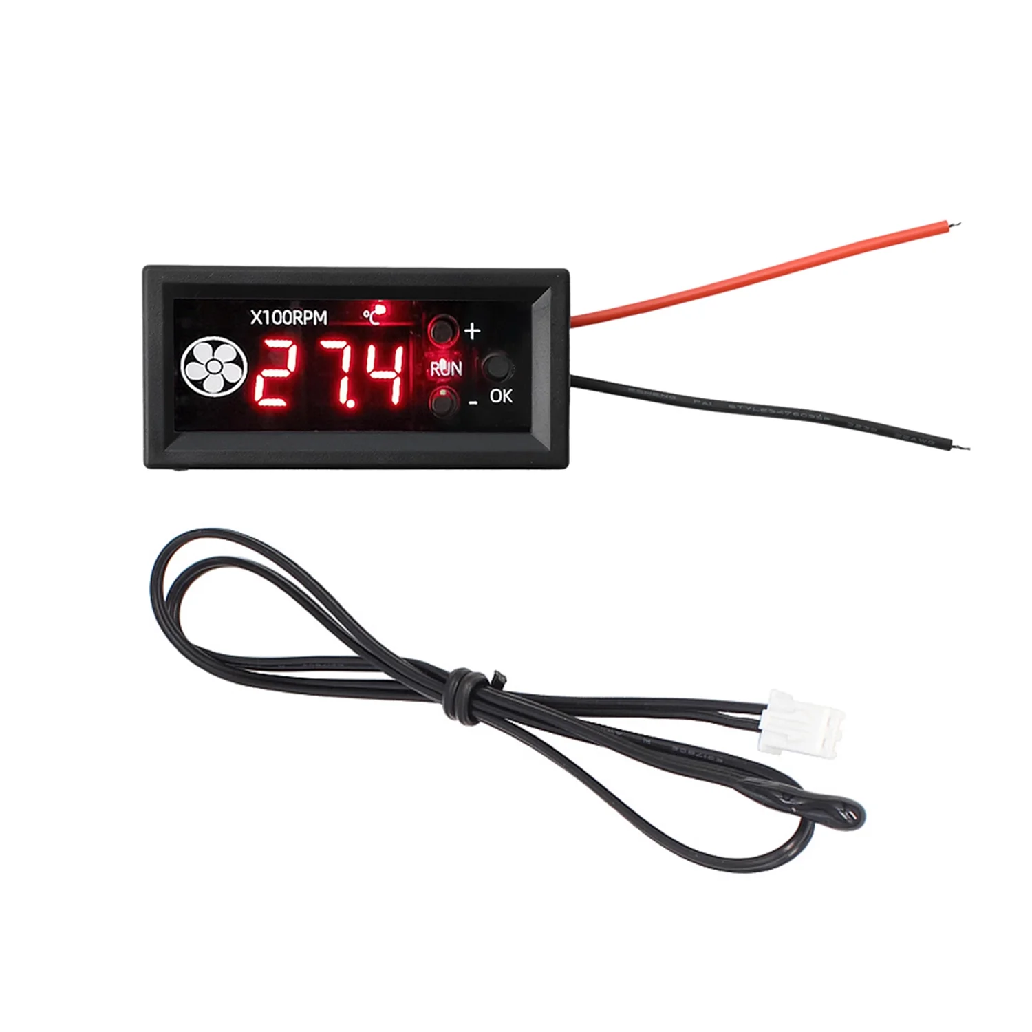 Kontroler wentylatorow PWM 12V z wyswietlaczem i czujnikiem Water drop