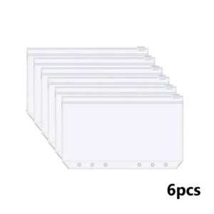 Koperty budżetowe A6 z PVC na zamek do segregatora Jasnozielony