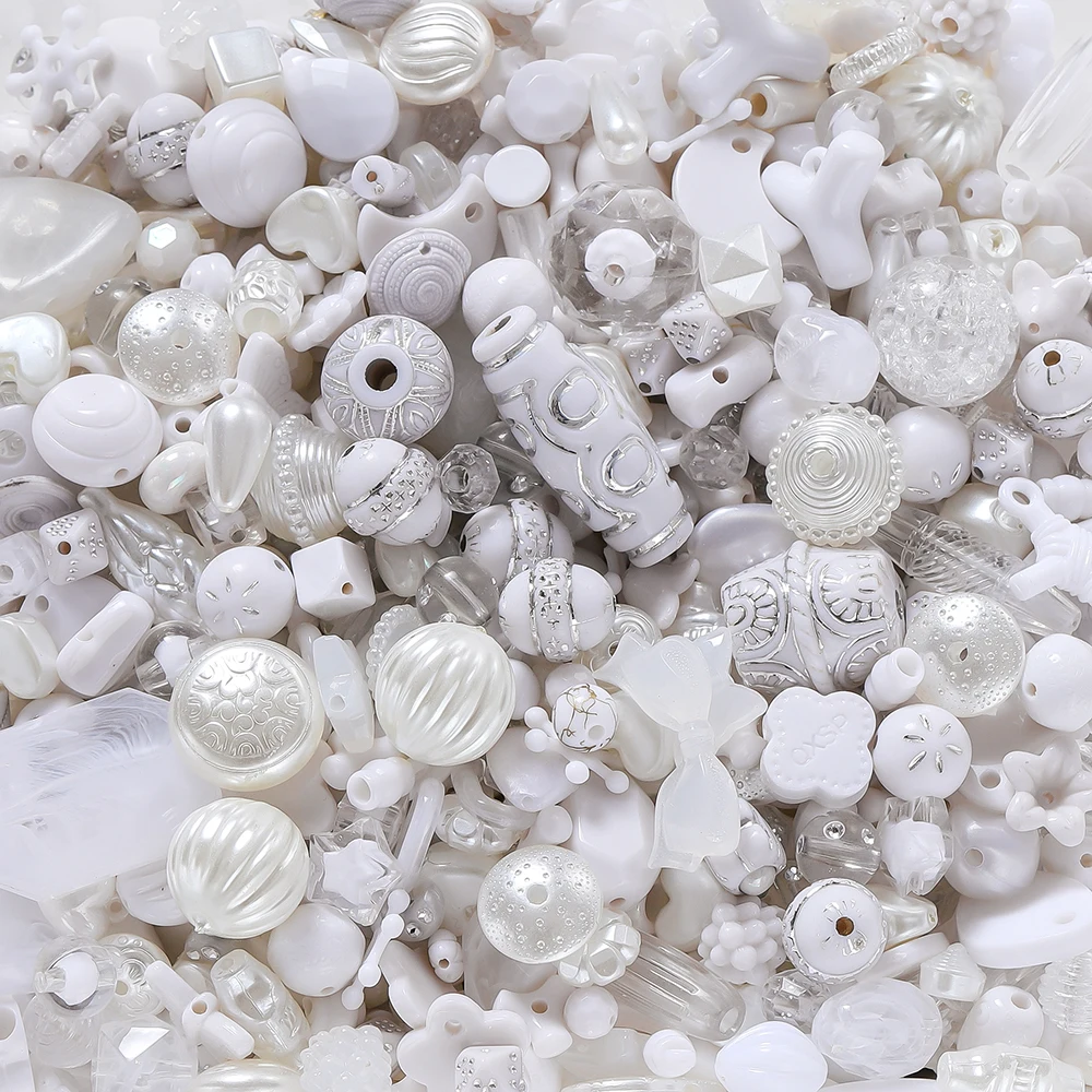Koraliki akrylowe perłowe ABS – mieszane 2-45 mm do biżuterii śliwka