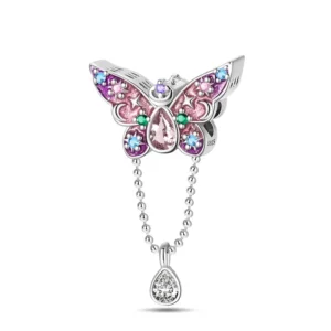Koraliki charms do bransoletki - spódnica, torebka, szminka Reseda