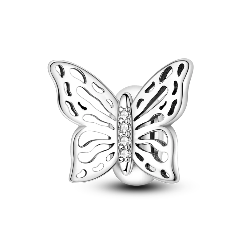 Koraliki charms motyl i smok do bransoletek DIY Beżowy