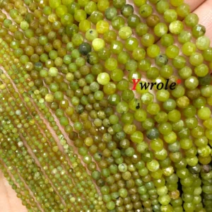 Koraliki z czerwonego granatu – fasetowane, do biżuterii DIY Khaki