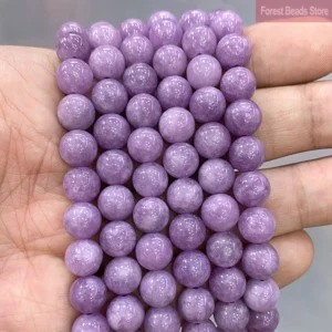 Koraliki jasnofioletowy jaspis chalcedon do biżuterii