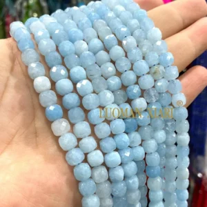 Koraliki kamień naturalny fasetowane 7-8mm do biżuterii DIY Brązowy
