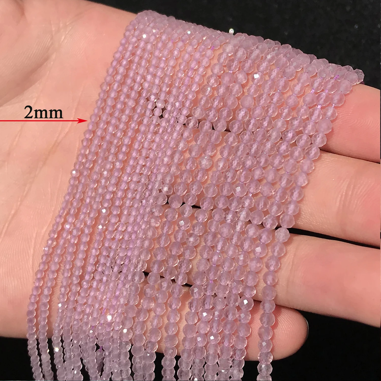Koraliki kamienne Cat Eye 2 mm do bransoletek i naszyjników DIY Granatowy