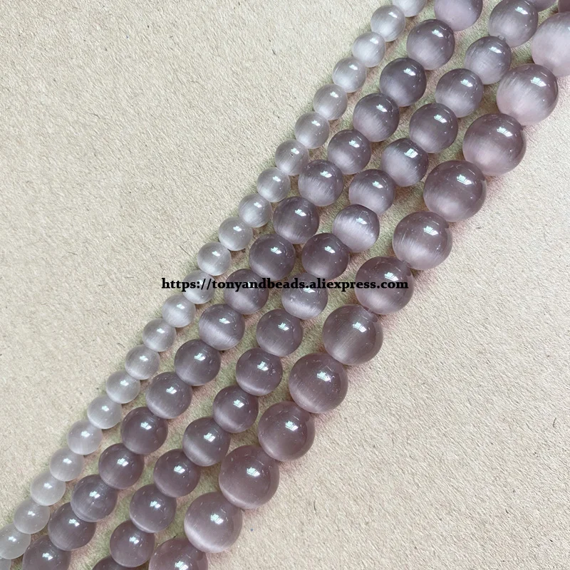 Koraliki kocie oko okrągłe luzem 2-13 mm 18 wzorów do biżuterii DIY Pomarańczowy