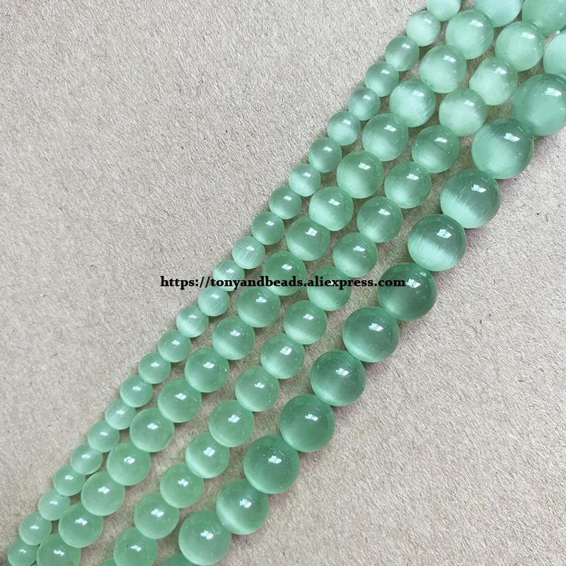 Koraliki kocie oko okrągłe luzem 2-13 mm 18 wzorów do biżuterii DIY Szary