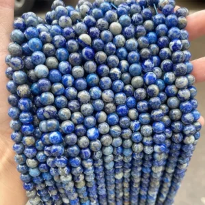 Koraliki lapis lazuli kamień naturalny do tworzenia biżuterii Biały