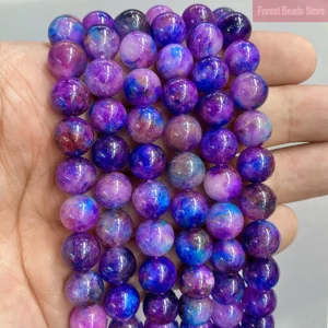 Koraliki sugilit gwiaździste niebo do biżuterii DIY 
