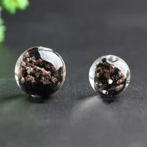 Świecące szklane koraliki Lampwork do biżuterii Srebrny
