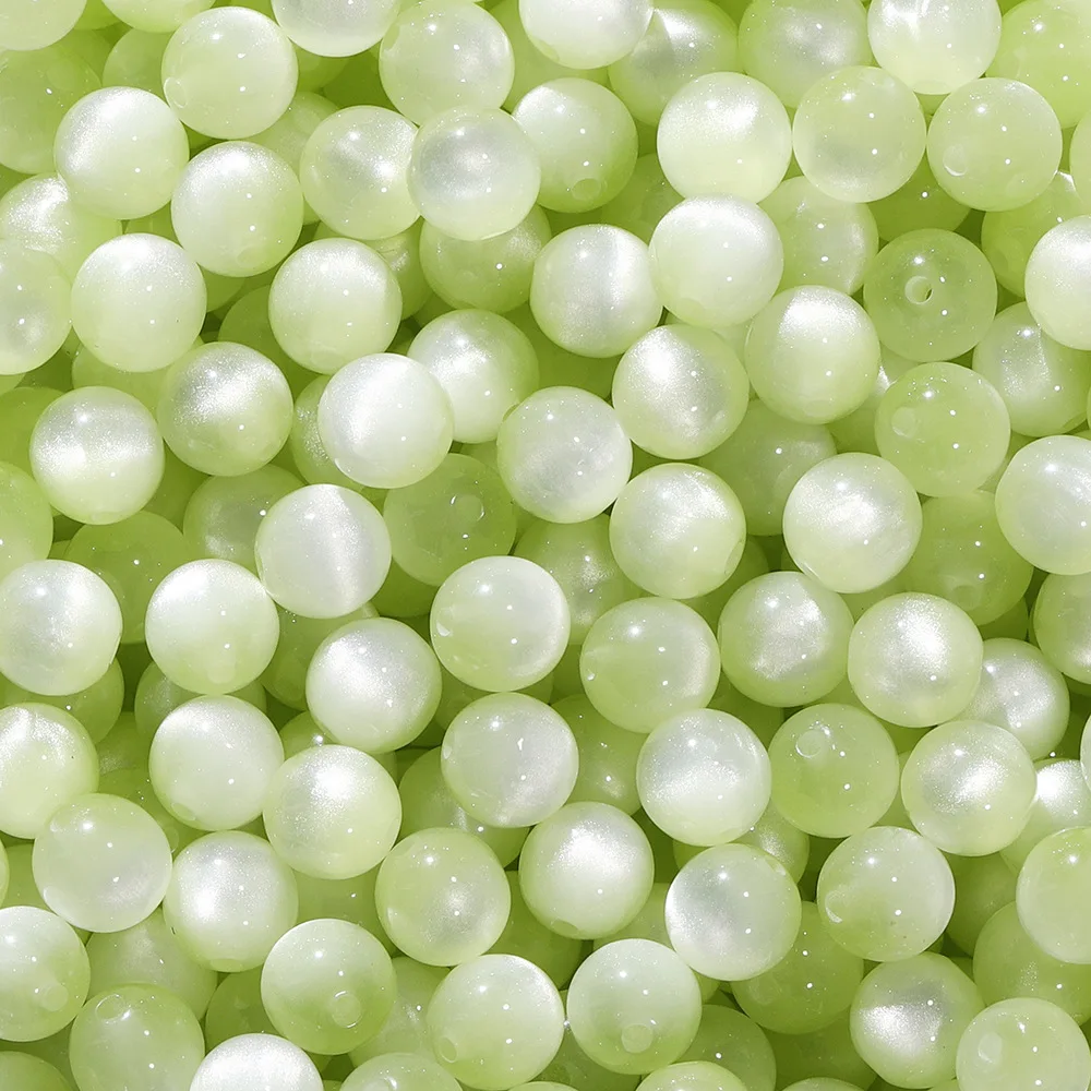 Koraliki żywiczne kocie oko 30 sztuk do biżuterii – 8, 10, 12 mm Niebieski