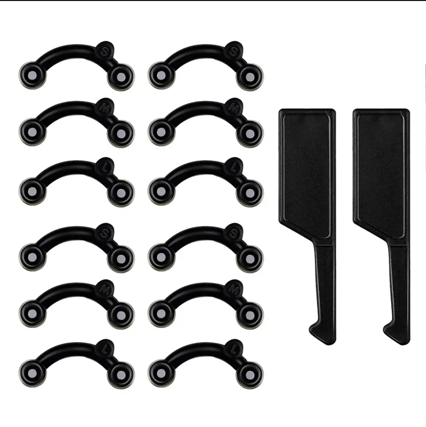 Korektor kształtu nosa zestaw 2 szt. w 3 rozmiarach Srebrny
