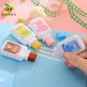 Korektor w taśmie kawaii butelka mleka — uroczy korektor szkolny 