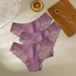 Koronkowe figi damskie - zestaw 3 sztuk Panties set 10