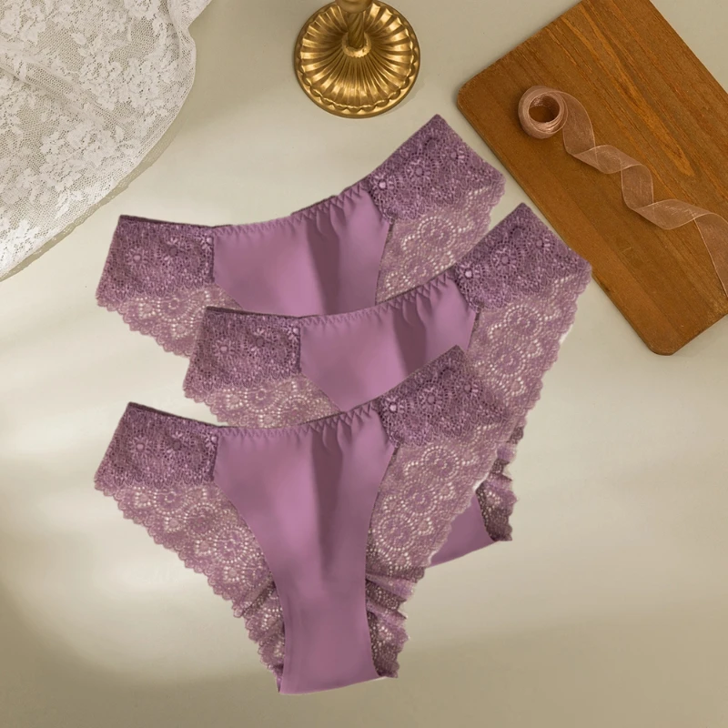 Koronkowe figi damskie - zestaw 3 sztuk Panties set 10