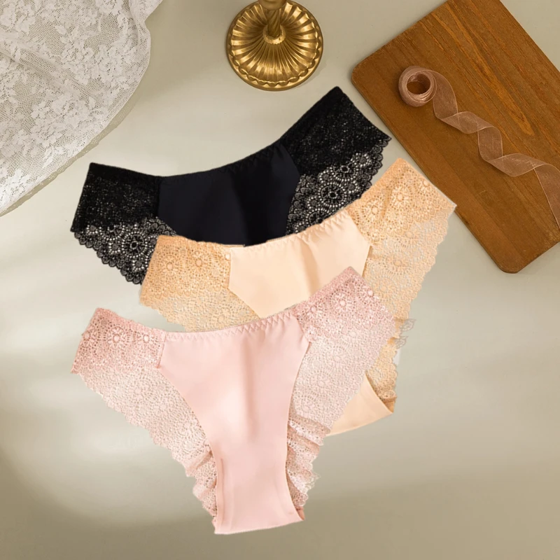 Koronkowe figi damskie - zestaw 3 sztuk Panties set 16