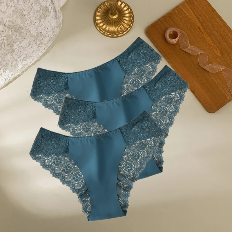 Koronkowe figi damskie - zestaw 3 sztuk Panties set 8