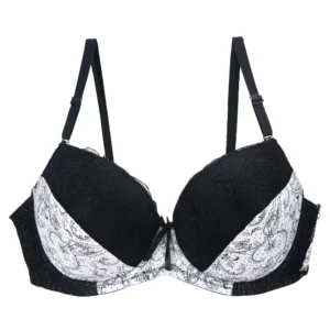 Koronkowy biustonosz push up – seksowna bielizna damska plus size Biały