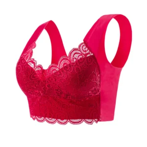 Koronkowy biustonosz push-up plus size z wyściółką Błękitny