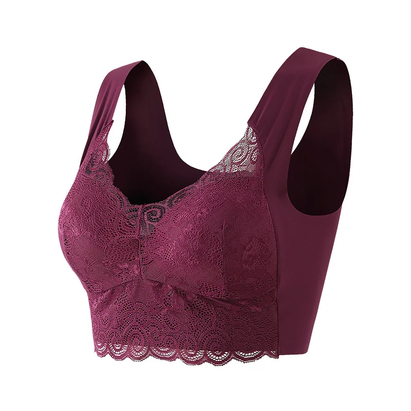 Koronkowy biustonosz push-up plus size z wyściółką Ciemnoszary