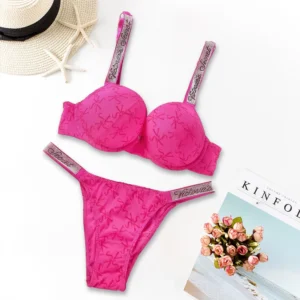 Koronkowy komplet bielizny damskiej - bralette i figi Vs136