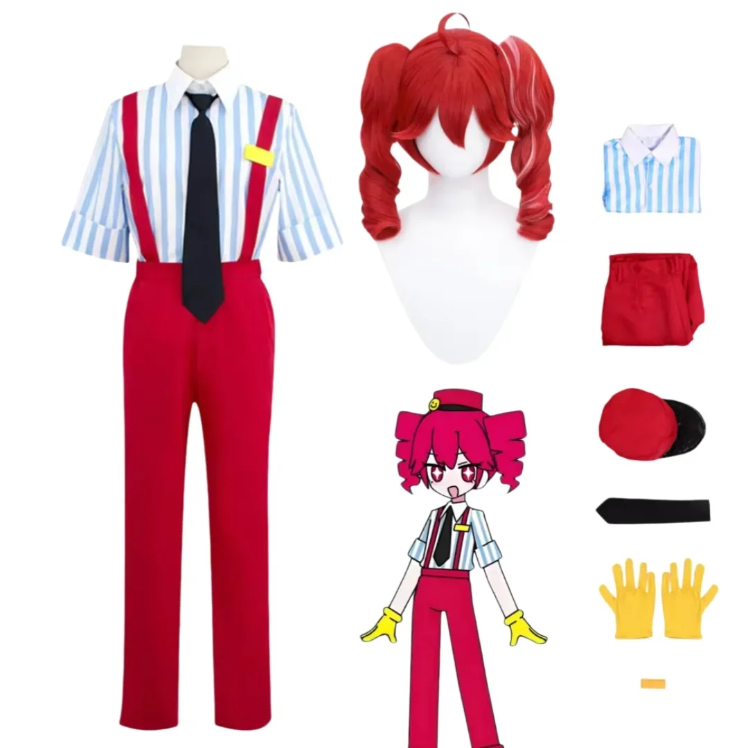 Kostium cosplay Kasane Teto z peruką i akcesoriami Set kasane teto
