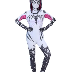 Kostium Spider-Gwen kombinezon dla dzieci i dorosłych Biała gwen