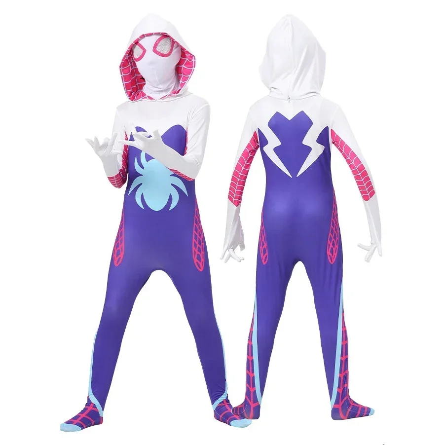 Kostium Spider-Gwen kombinezon dla dzieci i dorosłych Niebieska gwen