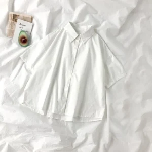 Koszula damska biała styl japońskiego mundurka JK z krawatem Shirt