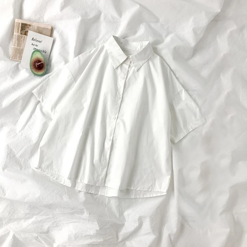 Koszula damska biała styl japońskiego mundurka JK z krawatem Shirt