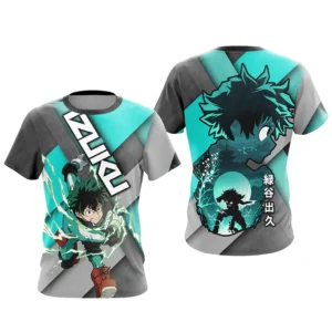 Koszulka z nadrukiem 3D Deku My Hero Academia szybkoschnąca Sdg656