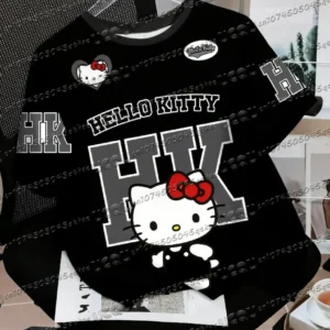 Koszulka z nadrukiem 3D Hello Kitty z krótkim rękawem A77851 094 zk b 1 c