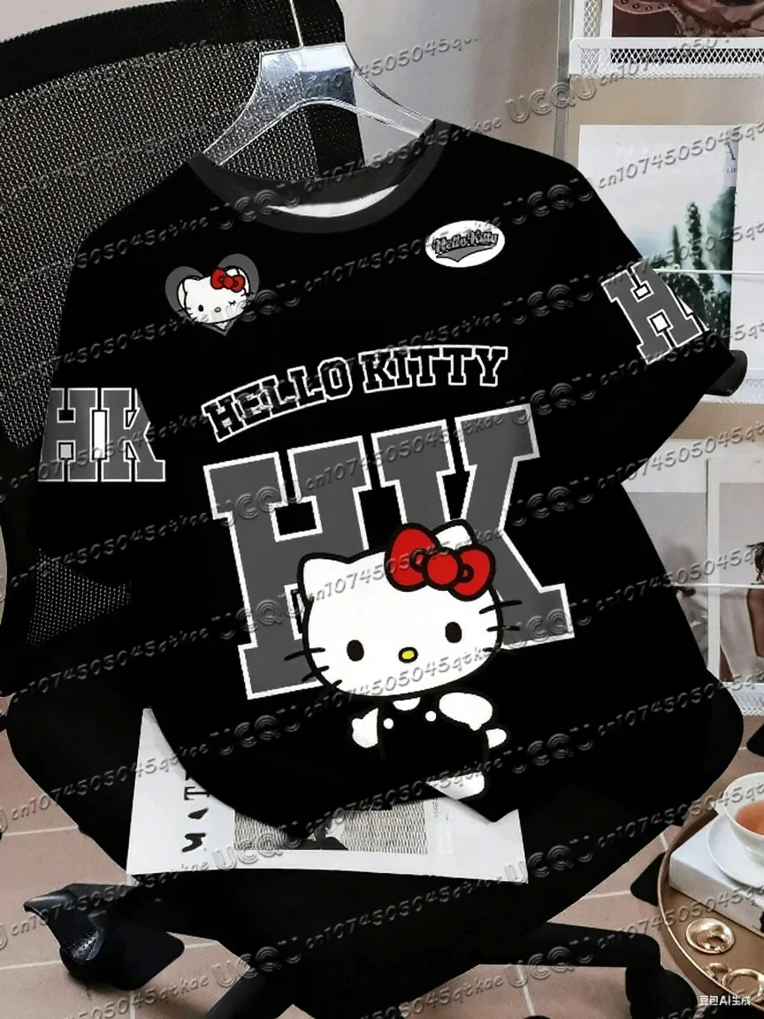 Koszulka z nadrukiem 3D Hello Kitty z krótkim rękawem A77851 094 zk b 1 c