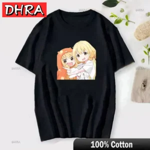 Koszulka z nadrukiem anime w stylu kawaii dla fanów mangi Dhra 33