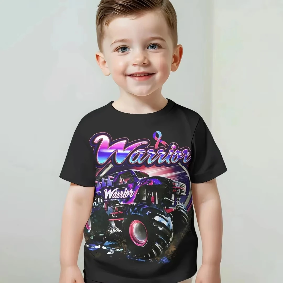Koszulka chłopięca z nadrukiem 3D auto monster truck Txs00n2r
