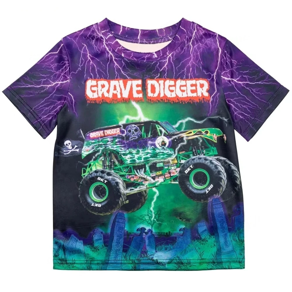 Koszulka chłopięca z nadrukiem 3D auto monster truck Txs00n2v