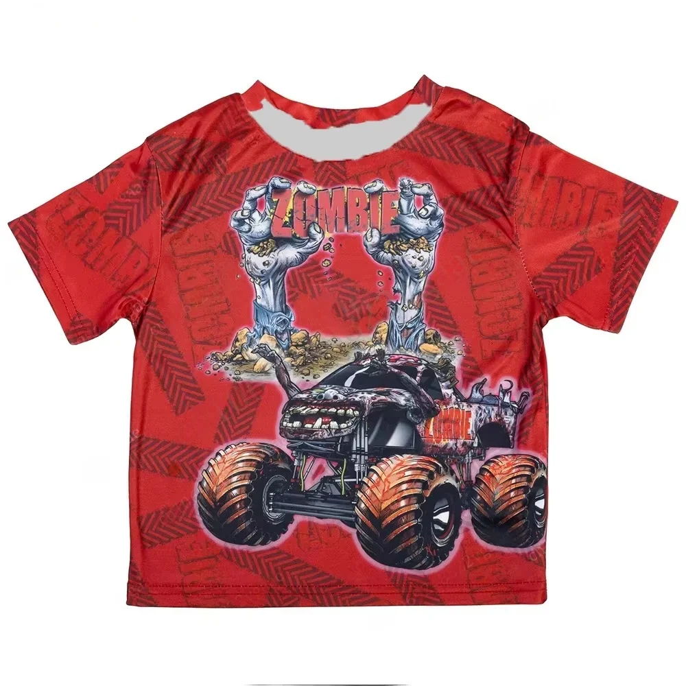 Koszulka chłopięca z nadrukiem 3D auto monster truck Txs00n2z
