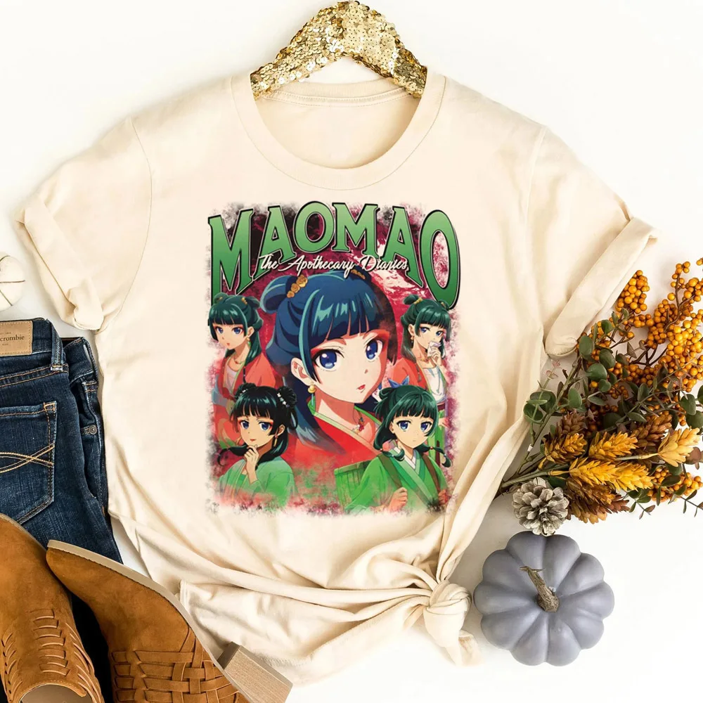 Koszulka damska z nadrukiem anime w stylu vintage 65036