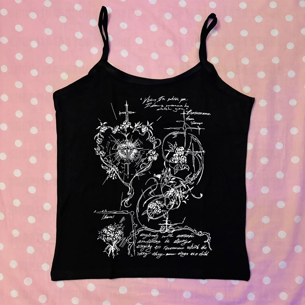 Koszulka damska fairy grunge z długim rękawem w stylu emo 2k Czarny
