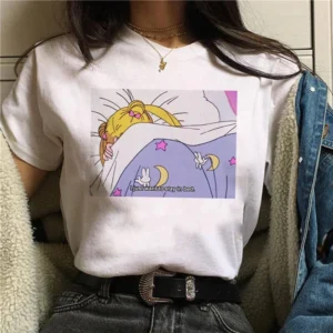 Koszulka damska Sailor Moon z nadrukiem anime Zzxcv77 63